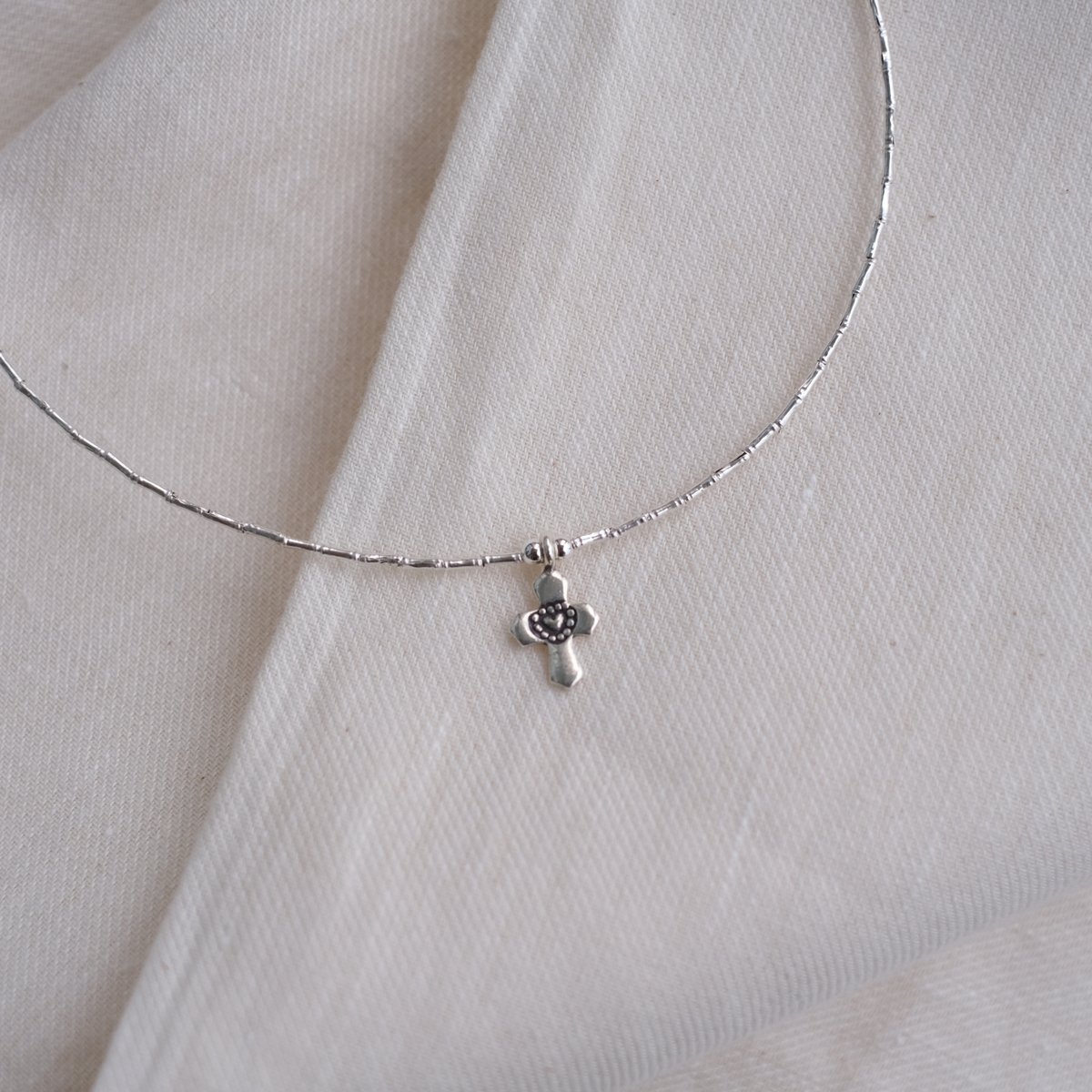 カレンシルバーのcross heartチョーカー III | mybracelet ONLIN