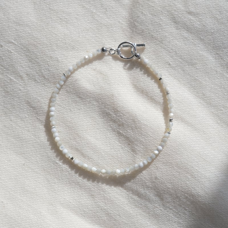 天然石とカレンシルバーチップのブレスレット | mybracelet ONLINE STORE