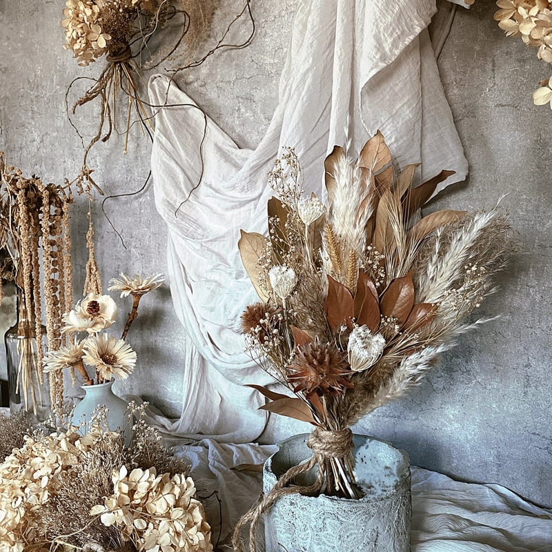 花束】アンティークブラウンの花束 | Karefu