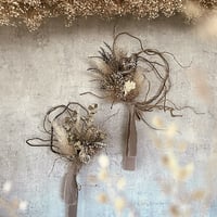 【柳の壁飾り】スカビオサとパンパスグラスと