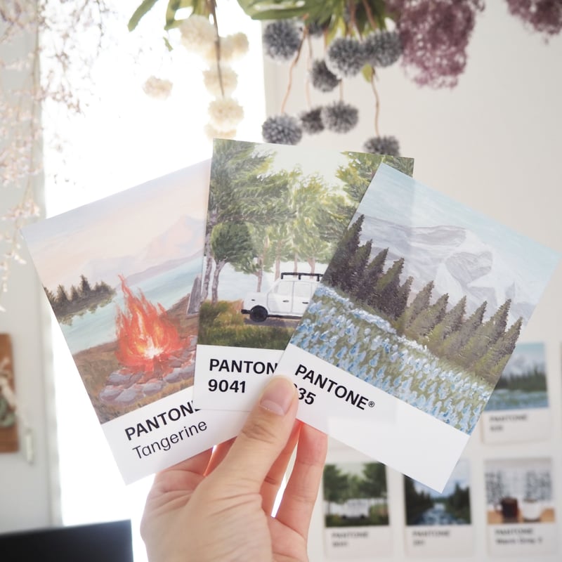 Pantoneカード】ヴァイオレットアイス | 空と風と craftshop