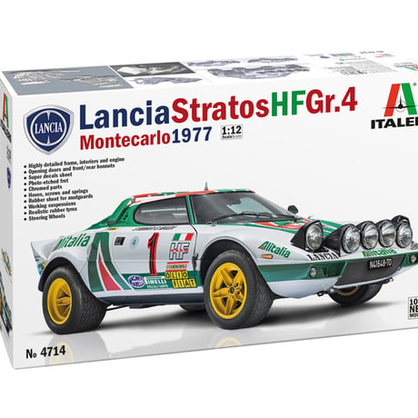 タミヤｘイタレリ　プラモデル　1/12 ランチア ストラトス HF Gr.4 モンテカルロ 1977