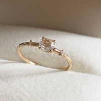 k18ローズカットダイヤリング0.22ct