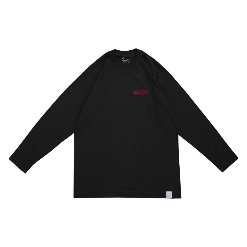 新品・未開封・山田五郎のYoutube 『長袖Tシャツ』黒・Sサイズ・ロゴ刺繍 2月中旬発送] 山田五郎×久米繊維 LOGO EMBROIDERY L/S (黒色) | 山