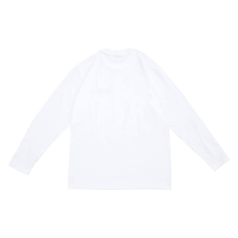 2月中旬発送] 山田五郎×久米繊維 LOGO EMBROIDERY L/S (白色) | 山