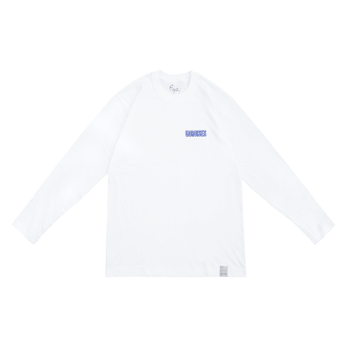 2月中旬発送] 山田五郎×久米繊維 LOGO EMBROIDERY L/S (白色) | 山