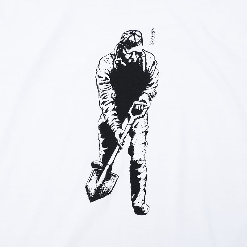 9月中旬発送] 浅野忠信×山田五郎 DIGMAN PRINT TEE - WHITE | 山