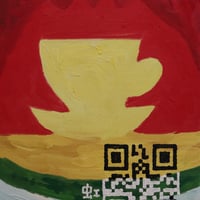 Niji0-QR#85 coffee, F4, QR21(w_original art)