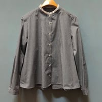 Parkes パークス［ギンガムチェックフリルブラウス］