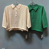 CLOCHE クロッシェ［半袖ニットポロシャツ］