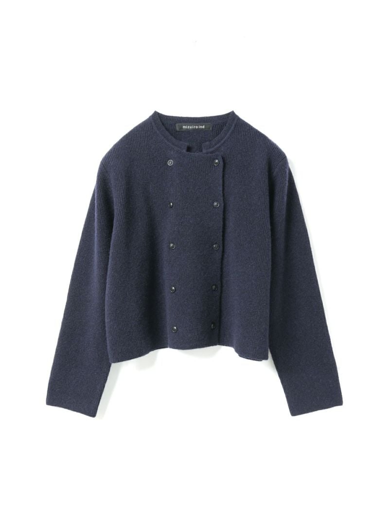 ミズイロインド　ダブルブレストカーディガン mizuiro ind ミズイロインド[ダブルブレストカーディガン] | Bless ONLI