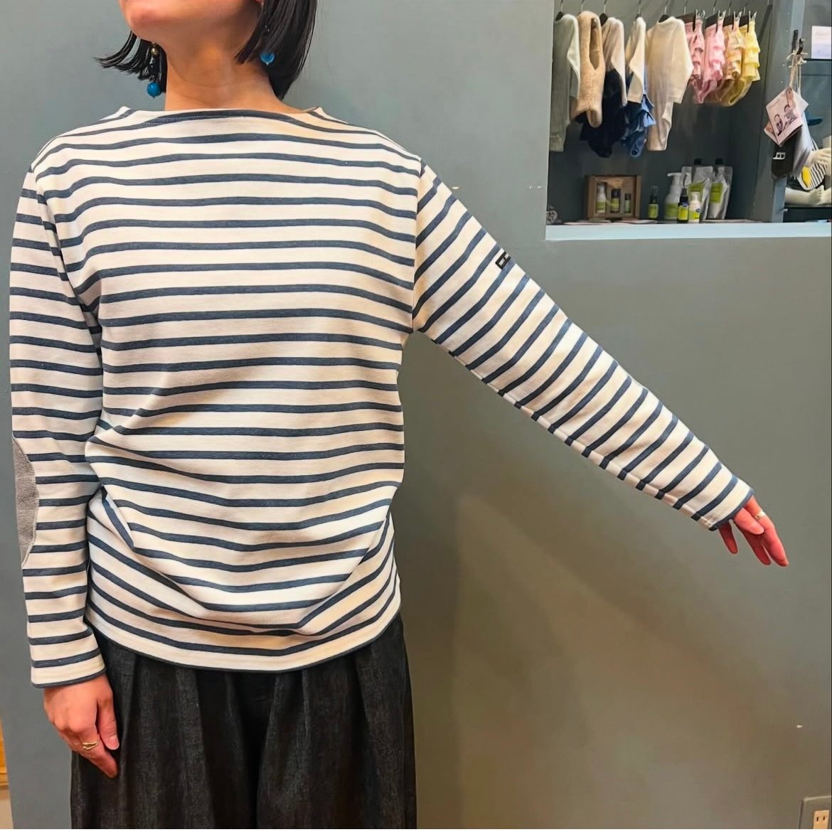 saint jamesセントジェームス[OUESSANT ELBOW PATCH ウェッソンエ