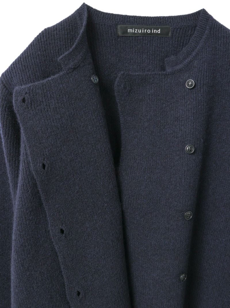 ミズイロインド　ダブルブレストカーディガン mizuiroind（ミズイロインド） ダブルブレストカーディガン