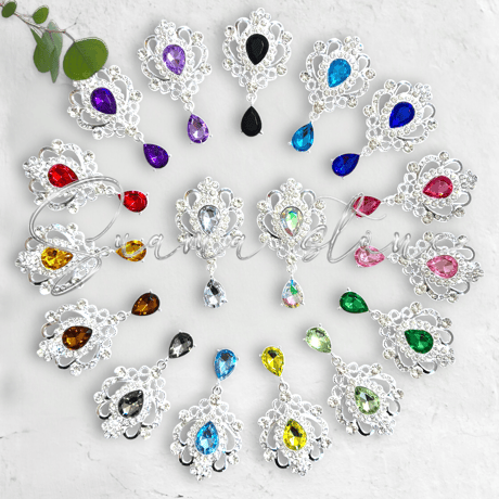 シルバー フラワーレースドロップ