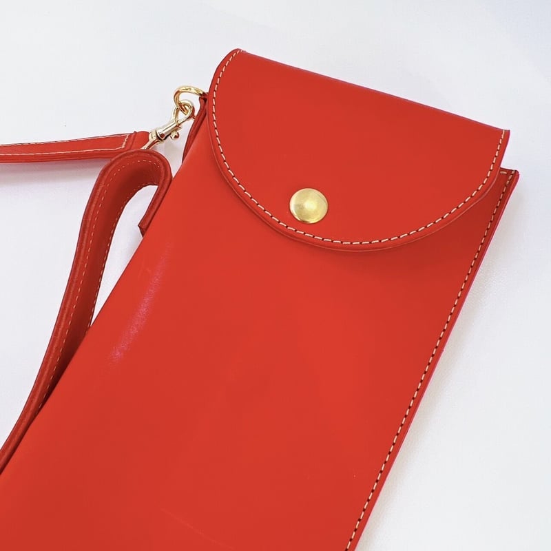 譜面台ケース 高級姫路レザー製【レッド】 YAMAHA MS-260AL収納可能