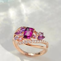 【リング】K18PG ロードライトガーネット0.94ct