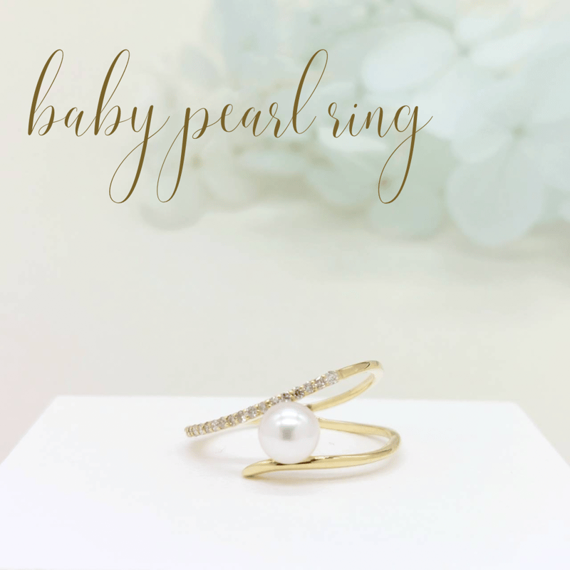 K18ベビーパールリング | harmona.jewelry 