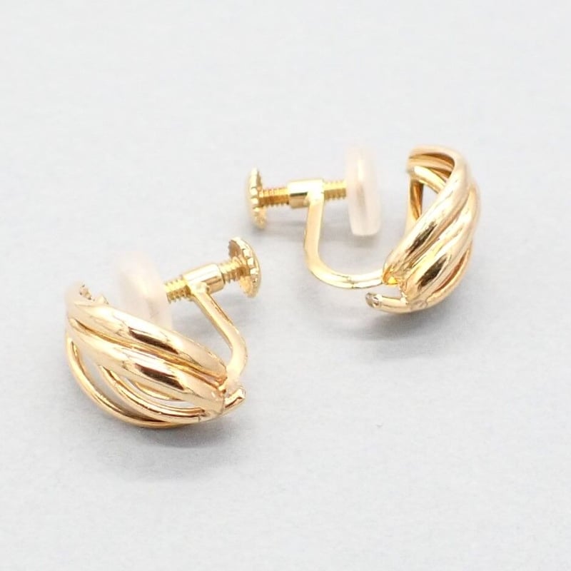 Pt/K18地金イヤリング | harmona.jewelry