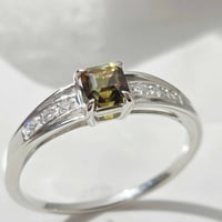 【リング】①Pt900 クロムスフェーン0.46ct