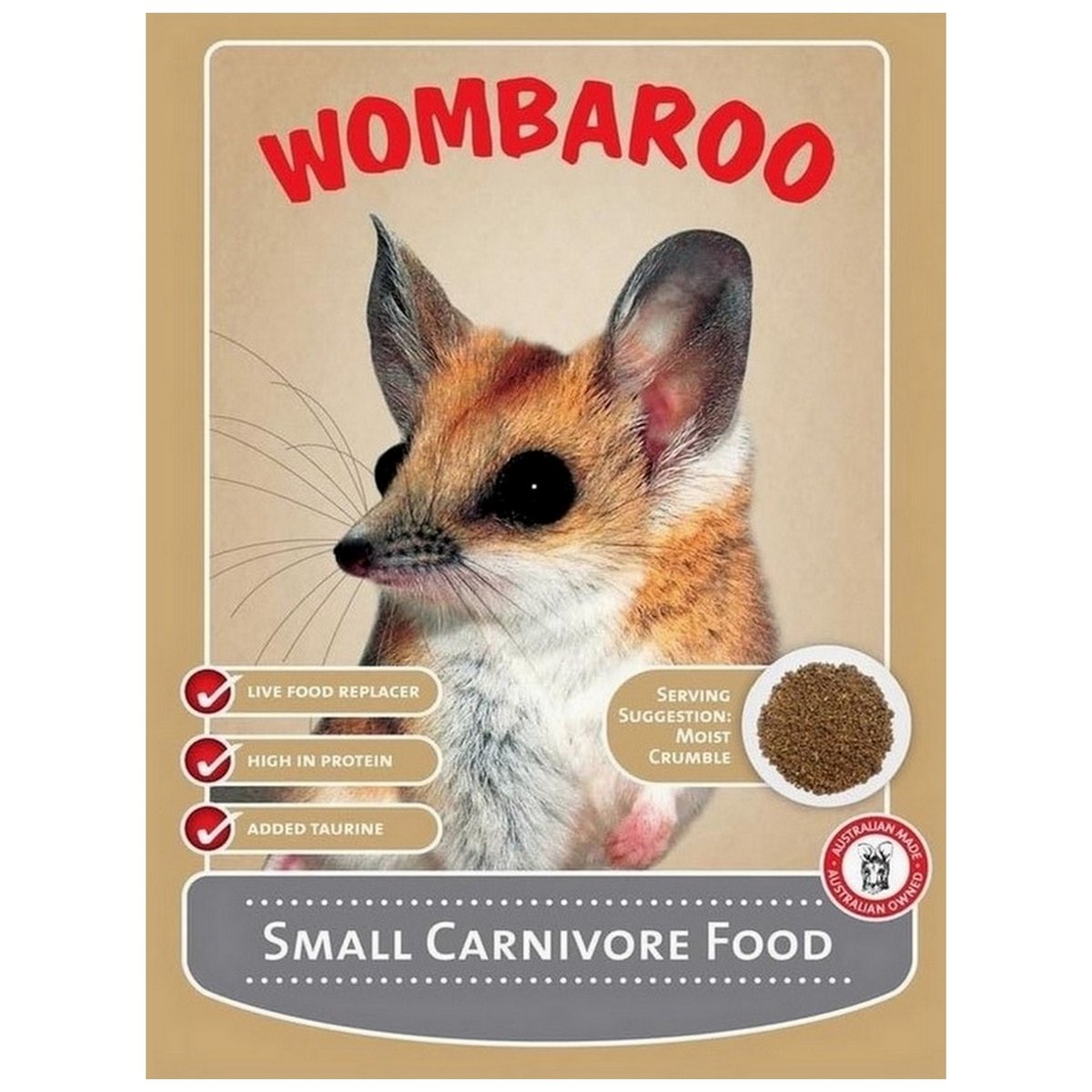 ○SCF：Small Carnivore Food 50g ～ 1kg（フクロモモンガ用高タン