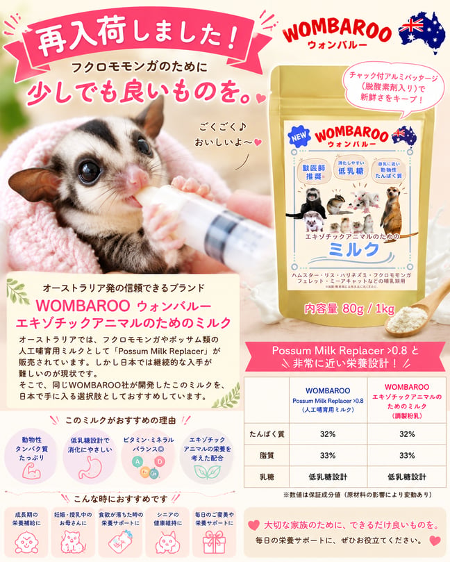 ちゃむ家のイキモノたち｜フクロモモンガ フード・おやつの専門店