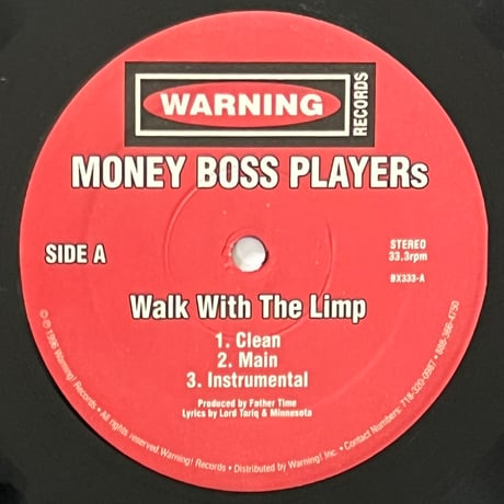 Money Boss Players - Walk With The Limp / Players Pinnacle / Crap Game