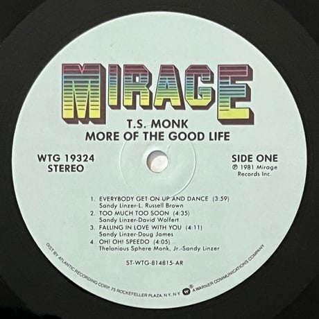 T.S. Monk - More Of The Good Life