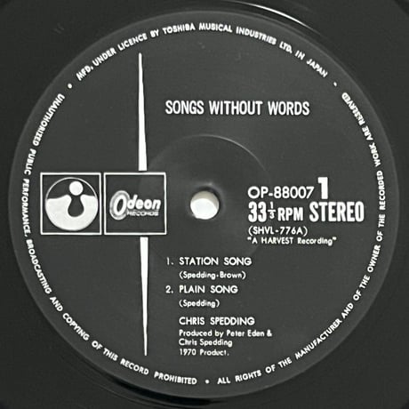 Chris Spedding - Songs Without Words