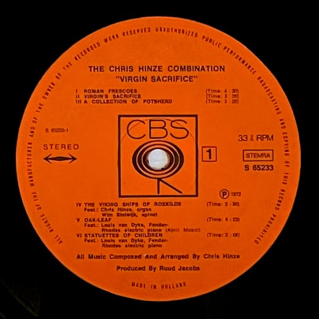 The Chris Hinze Combination - Virgin Sacrifice