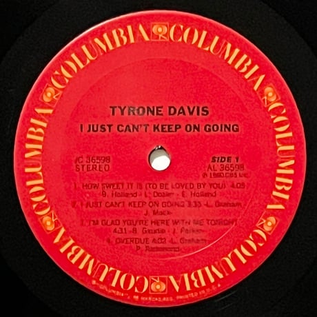 Tyrone Davis - I Just Can't Keep On Going