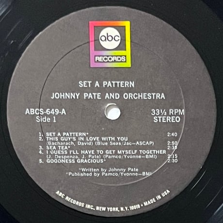 Johnny Pate And Orchestra - Set A Pattern