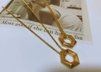 metal bolt  necklace short