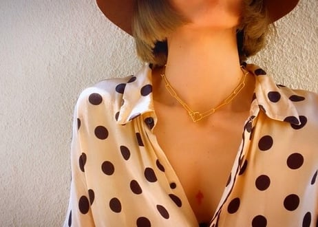 key lock necklace S size