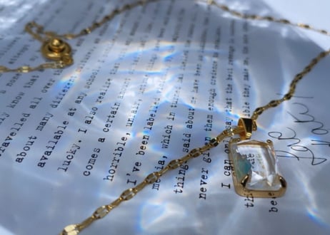 square bijou necklace