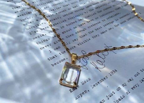 square bijou necklace
