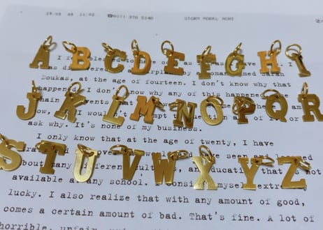 alphabet charm parts