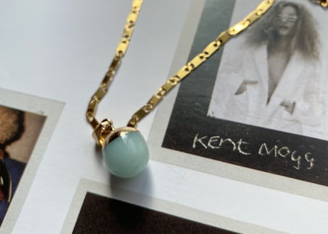Filigree gemstone  necklace blue  stone