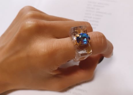 milky spark ring 13号  Blue
