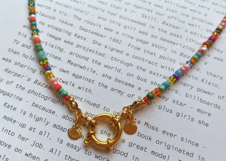 bohemian beads necklace multicolor