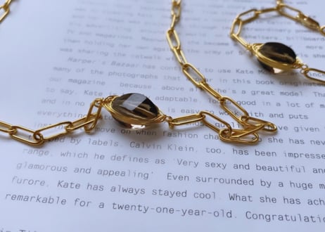 smoky quartz  necklace