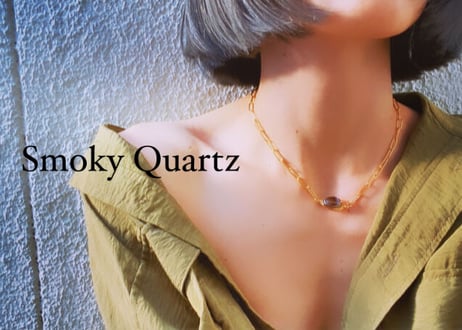 smoky quartz  necklace
