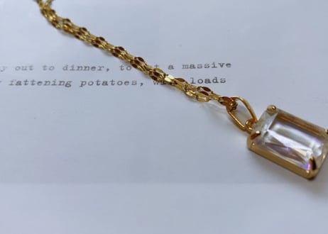 square bijou necklace