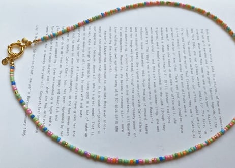 bohemian necklace pastel color