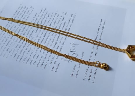 metal bolt  necklace short