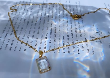square bijou necklace