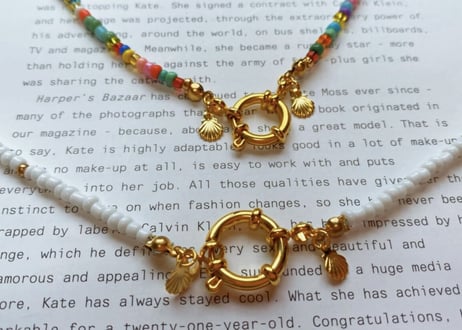 bohemian beads necklace multicolor