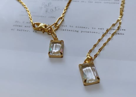 square bijou necklace