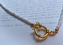 bohemian necklace White long type