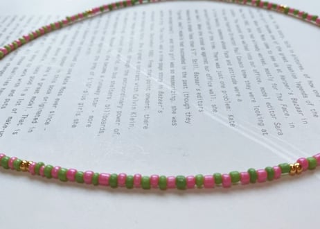bohemian necklace pastel color