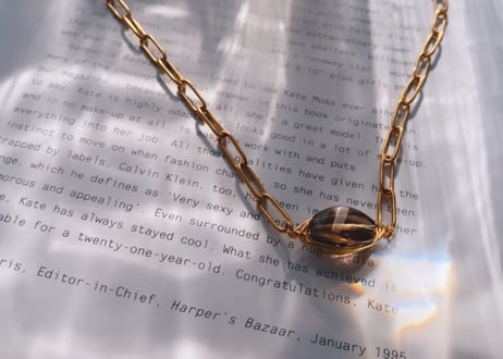 smoky quartz  necklace